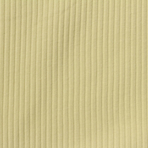 Cotton Stretch Rib Knit Fabric, 220 gsm, 140 cm — Khaki