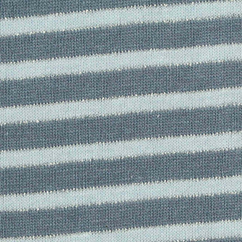 Grey-Blue Horizontal-Stripe Jersey Knit, Cotton