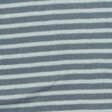 Grey-Blue Horizontal-Stripe Jersey Knit, Cotton