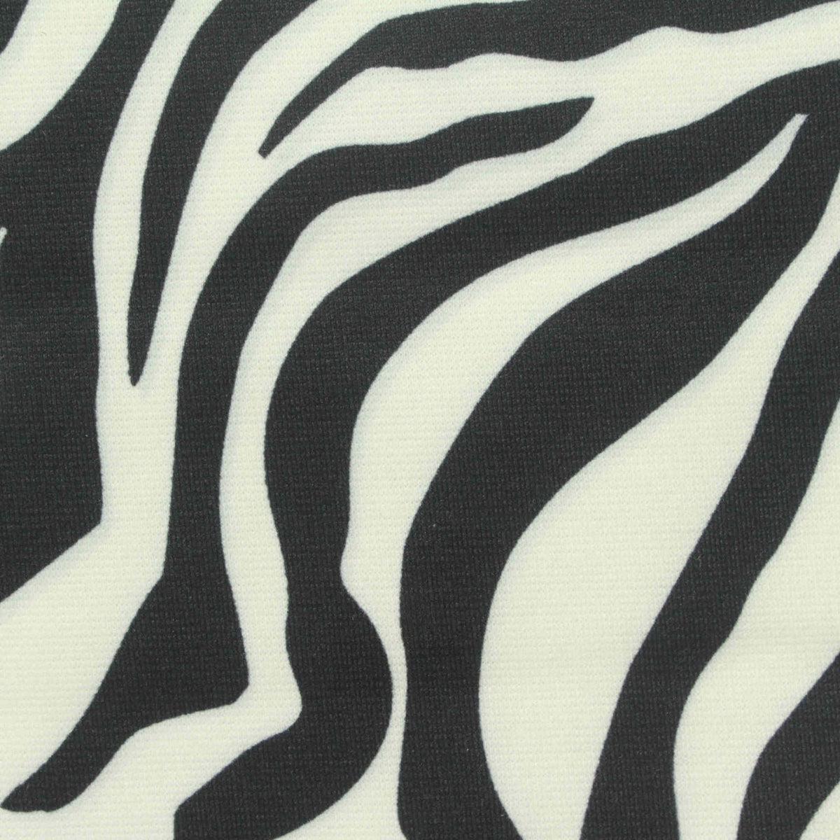 Black Zebra Ponte Knit, Poly-Viscose