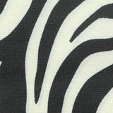 Black Zebra Ponte Knit, Poly-Viscose — texture