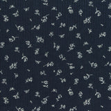 White Floral Rib Knit, Polyester