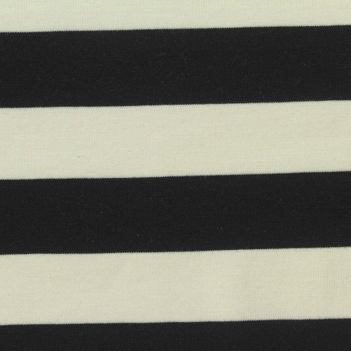 Black Horizontal-Stripe Jersey Knit, Tencel Lyocell, 230 gsm