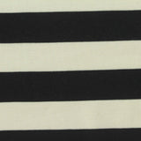 Black Horizontal-Stripe Jersey Knit, Tencel Lyocell
