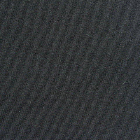 Brushed Cotton Nylon Stretch Ponte Knit Fabric, 330 gsm, 143 cm — Black