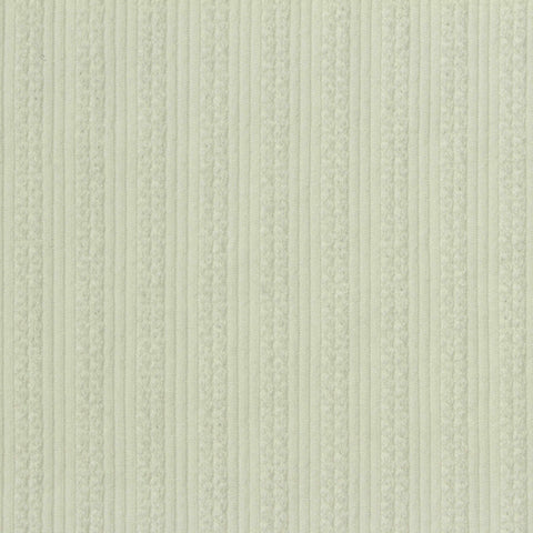 Pale Green Vertical-Stripe Rib Knit, Poly-Viscose