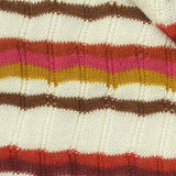 Off-White Horizontal-Stripe Rib Knit, Poly-Viscose — texture