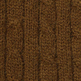 Jacquard Acrylic Polyester Blend Pointelle Knit Fabric, 350 gsm, 145 cm — Brown — texture