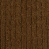 Jacquard Acrylic Polyester Blend Pointelle Knit Fabric, 350 gsm, 145 cm — Brown