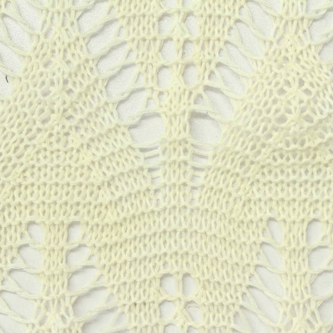Light Yellow Openwork Pointelle Knit, Poly-Cotton, 230 gsm