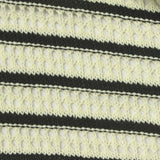 Black Horizontal-Stripe Pointelle Knit, Poly-Cotton