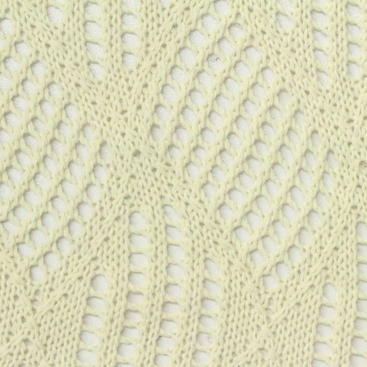 Cream Diamond Pointelle Knit, Poly-Cotton, 290 gsm