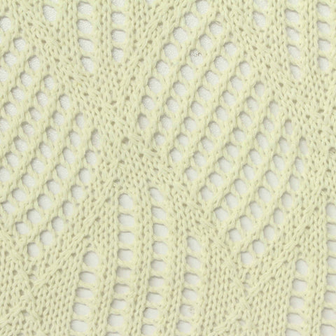 Cream Diamond Pointelle Knit, Poly-Cotton, 290 gsm