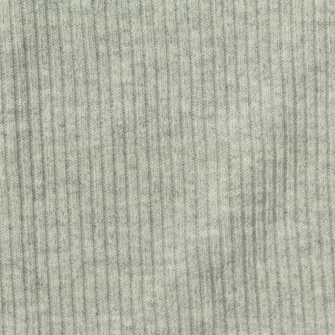 Heather Grey Marl Rib Knit, Poly-Viscose, 320 gsm