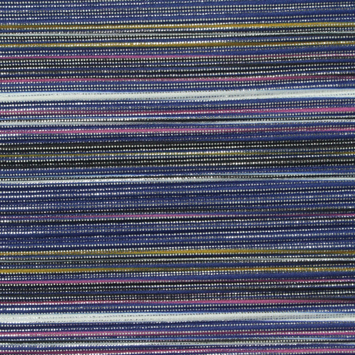 Blue Horizontal-Stripe Crepe, Polyester