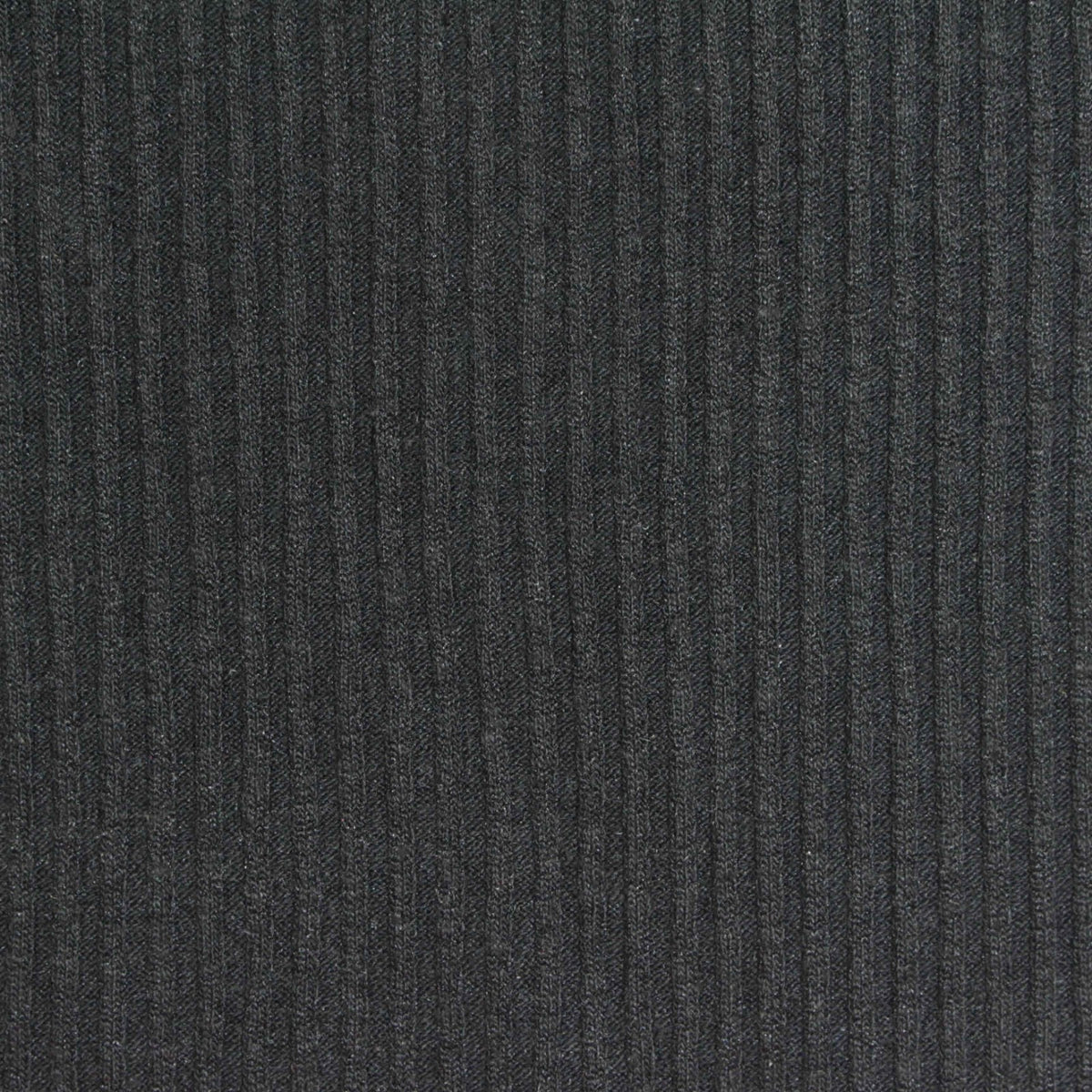 Dark Grey Marl Rib Knit, Poly-Cotton, 275 gsm