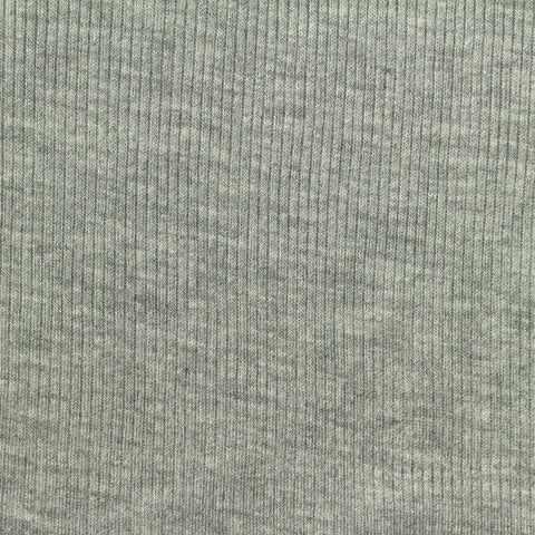 Muted Grey-Green Marl Rib Knit, Viscose
