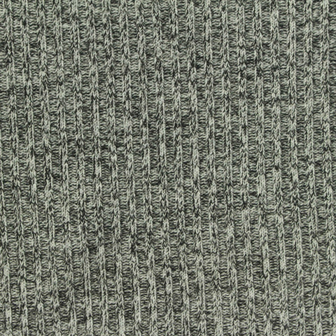 Black Marl Rib Knit, Polyester, 331 gsm