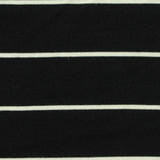 White Horizontal-Stripe Ponte Knit, Cotton-Poly