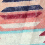 Peach Geometric Chunky Knit, Polyester — texture