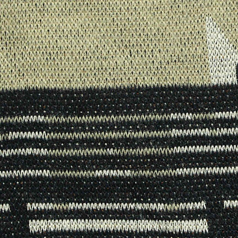 Jacquard Polyester Viscose Stretch Knit Fabric, 294 gsm, 160 cm — Black