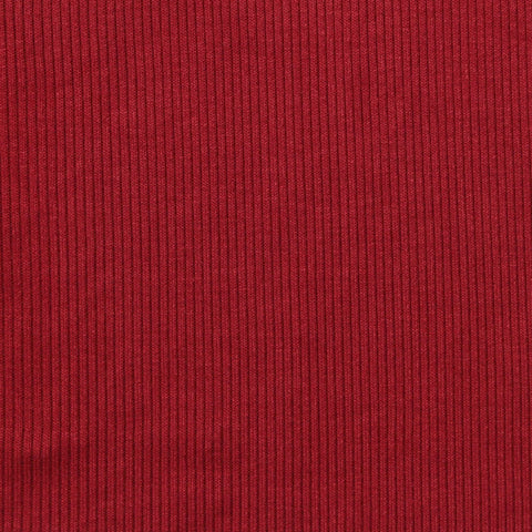 Viscose Stretch Rib Knit Fabric, 270 gsm, 120 cm — Red, ref EF-262933