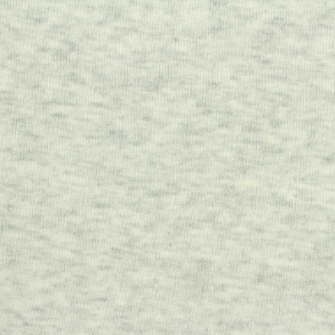 Light Grey Heathered-Marl Rib Knit, Cotton, 170 gsm
