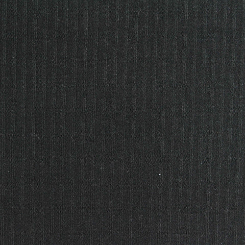 Dark Grey Pinstripe Rib Knit, Viscose, 200 gsm