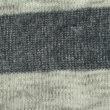Dark Grey Horizontal-Stripe Chunky Knit, Viscose-Poly