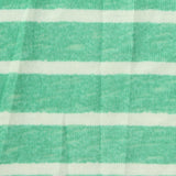 Mint Horizontal-Stripe Jersey Knit, Polyester