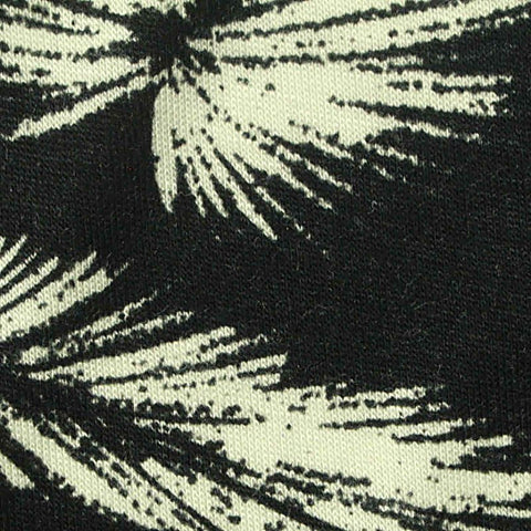 Bold Floral Viscose Stretch Jersey Knit Fabric, 164 gsm, 200 cm — Black