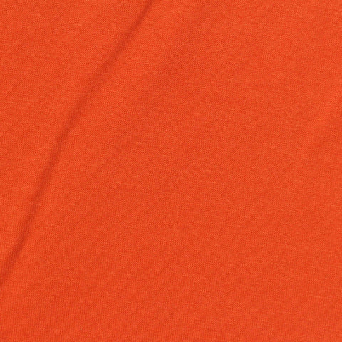 Polyester Viscose Stretch French Terry Fabric, 240 gsm, 160 cm — Orange