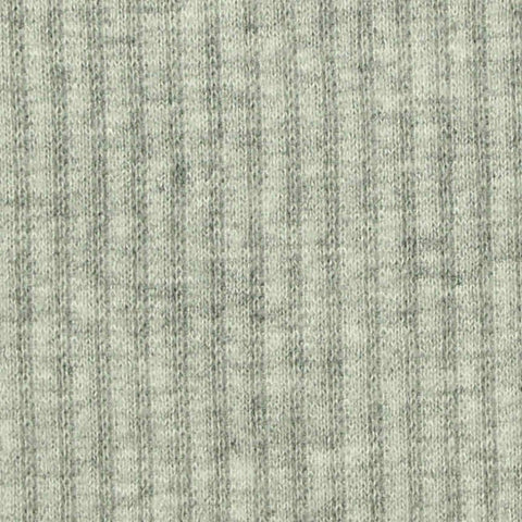 Light Grey Marl Rib Knit, 260 gsm, 116 cm