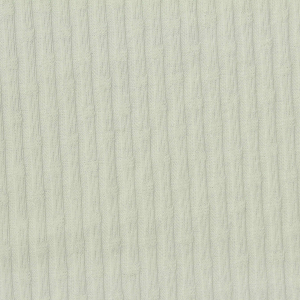 Cream Tone-on-Tone Square Rib Knit, Cotton-Poly