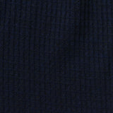 Brushed Viscose Polyester Stretch Waffle Knit Fabric, 230 gsm, 150 cm — Navy
