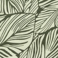 Dark Green Leaf Woven, Linen-Viscose