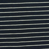 Navy Horizontal-Stripe Jersey Knit, Modal-Cotton
