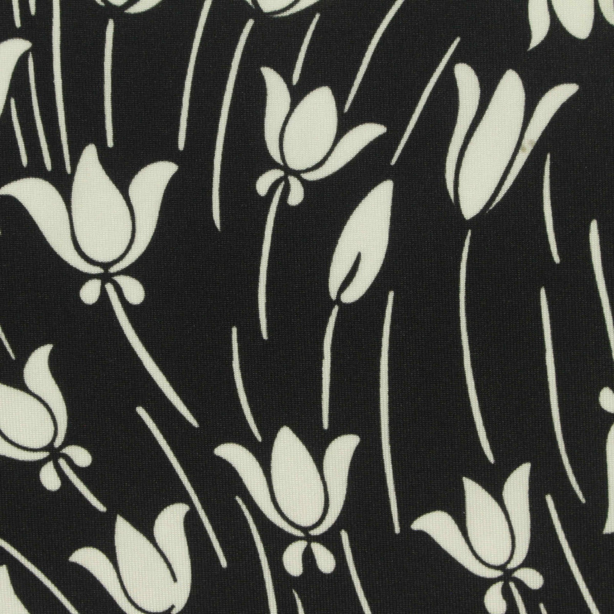 White Flowers Jersey Knit, Viscose, 230 gsm
