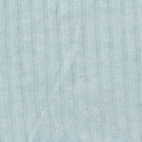 Viscose Polyester Blend Rib Knit Fabric, 181 gsm, 163 cm — Blue