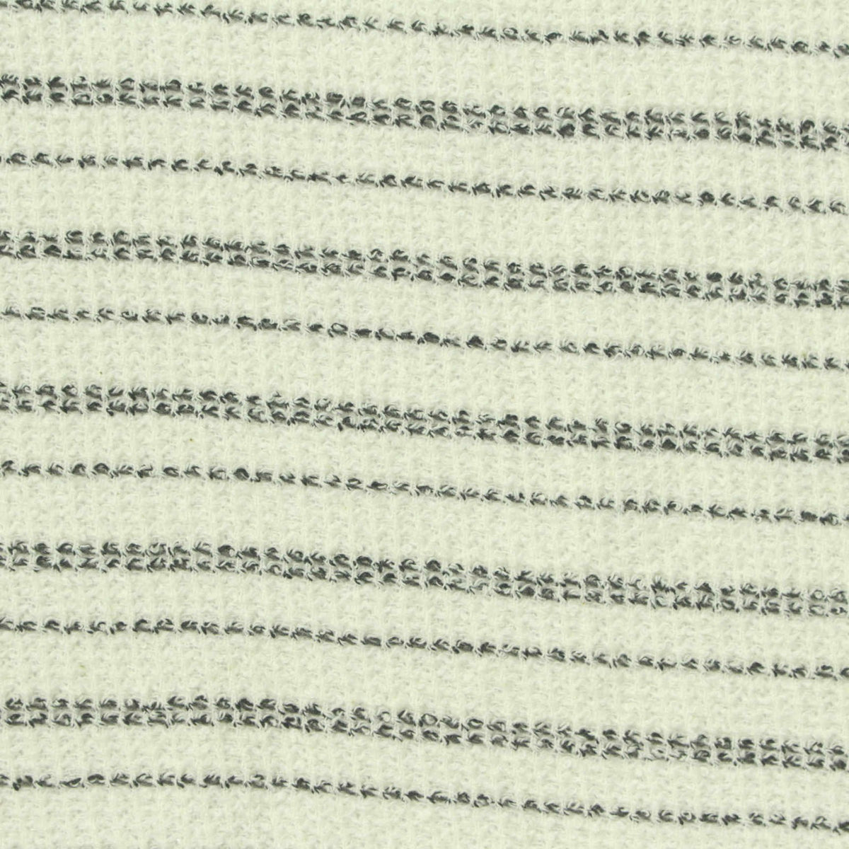 Dark Grey Horizontal-Stripe Interlock Knit, Cotton-Poly, 210 gsm