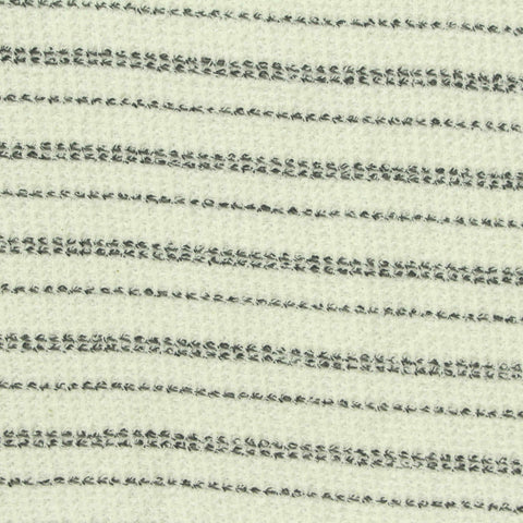 Dark Grey Horizontal-Stripe Interlock Knit, Cotton-Poly, 210 gsm