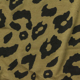 Black Leopard Jersey Knit, Viscose-Acrylic