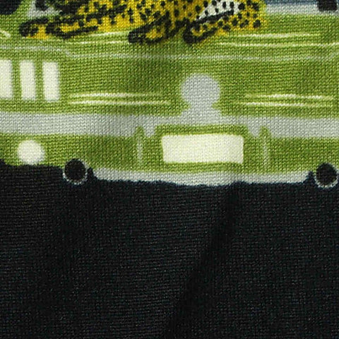 Green Leopard Milk Silk Knit, Polyester