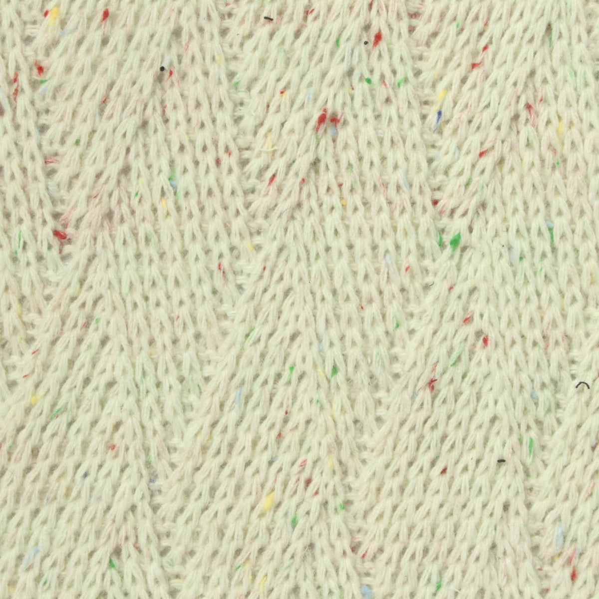 Cream Marl Pointelle Knit, Polyester, 420 gsm