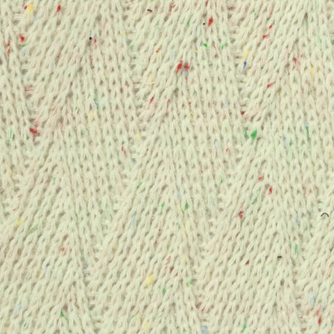 Cream Marl Pointelle Knit, Polyester, 420 gsm
