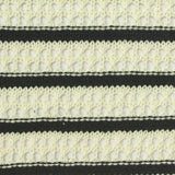Black Horizontal-Stripe Pointelle Knit, Poly-Cotton