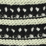 Cream Horizontal-Stripe Pointelle Knit, Poly-Cotton — texture