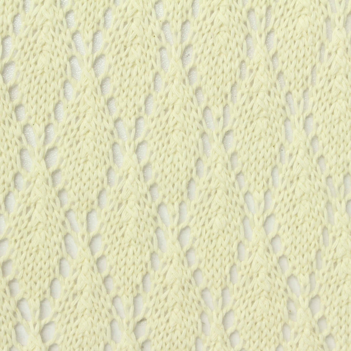 Cream Diamond Pointelle Knit, Cotton, 260 gsm