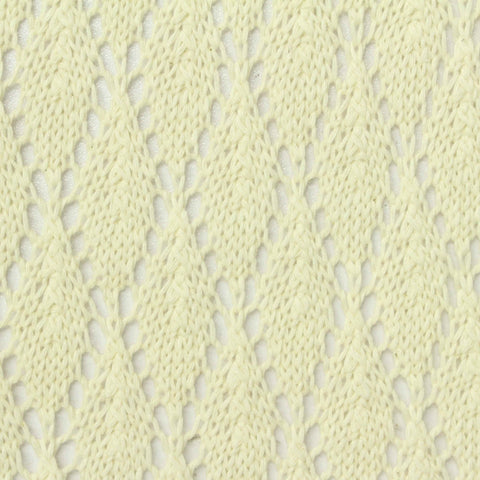 Cream Diamond Pointelle Knit, Cotton, 260 gsm