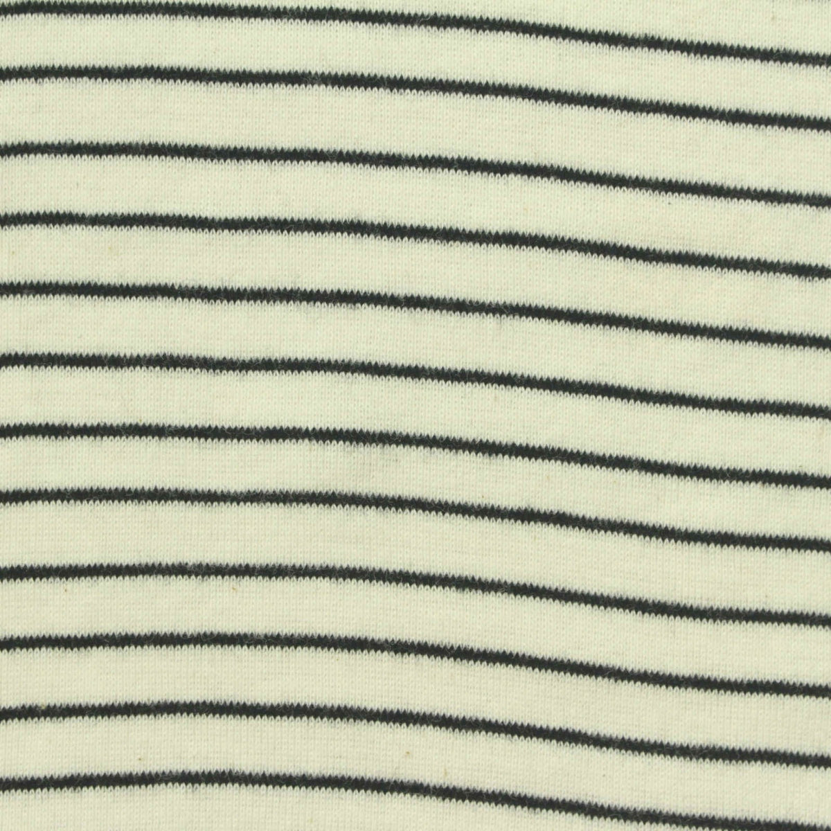 Black Horizontal-Stripe Rib Knit, Cotton, 200 gsm, 165 cm